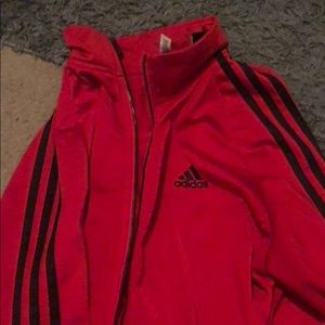 A red and black jacket